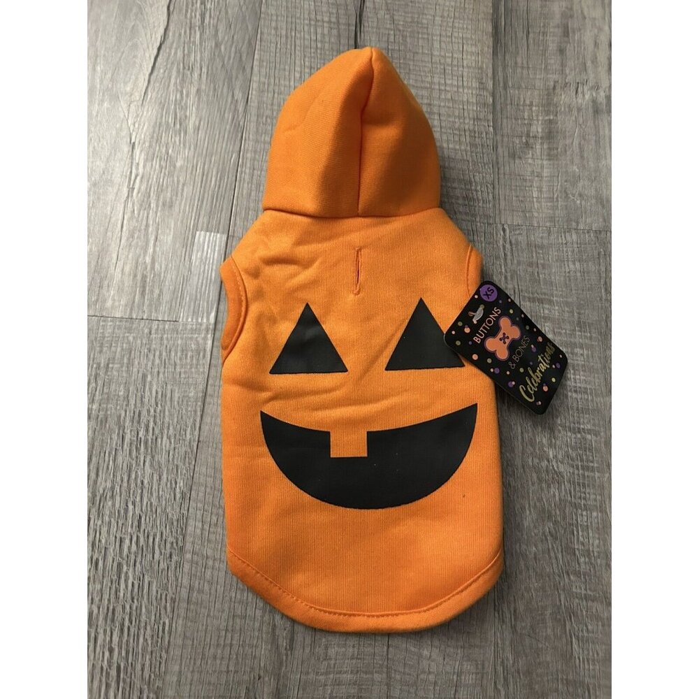Buttons & Bones Pet/Dog/Cat Pumpkin Halloween Costume Size XS